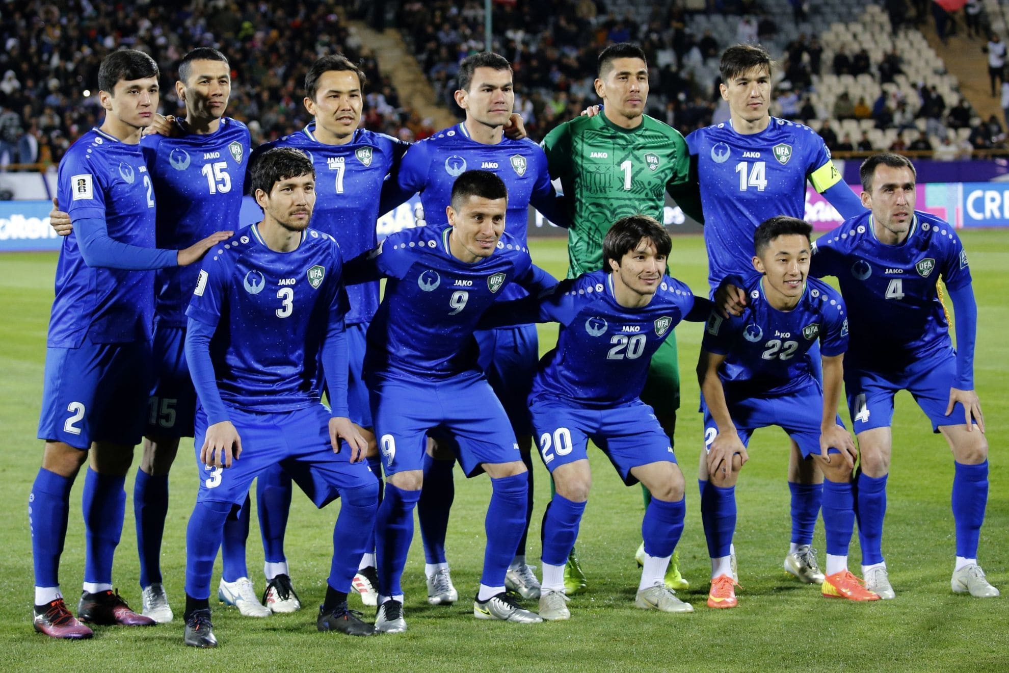 team photo for Uzbekistán